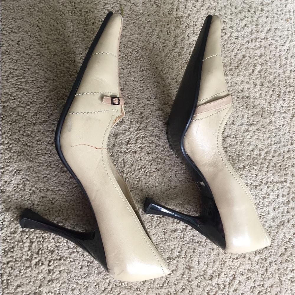 Tan pointy heels NYLA